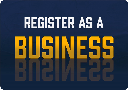 A blue background with the word business written in yellow.