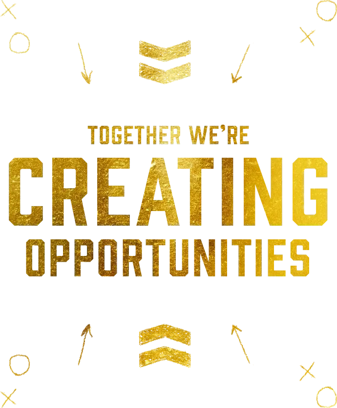 A black and yellow background with the word creating written in it.